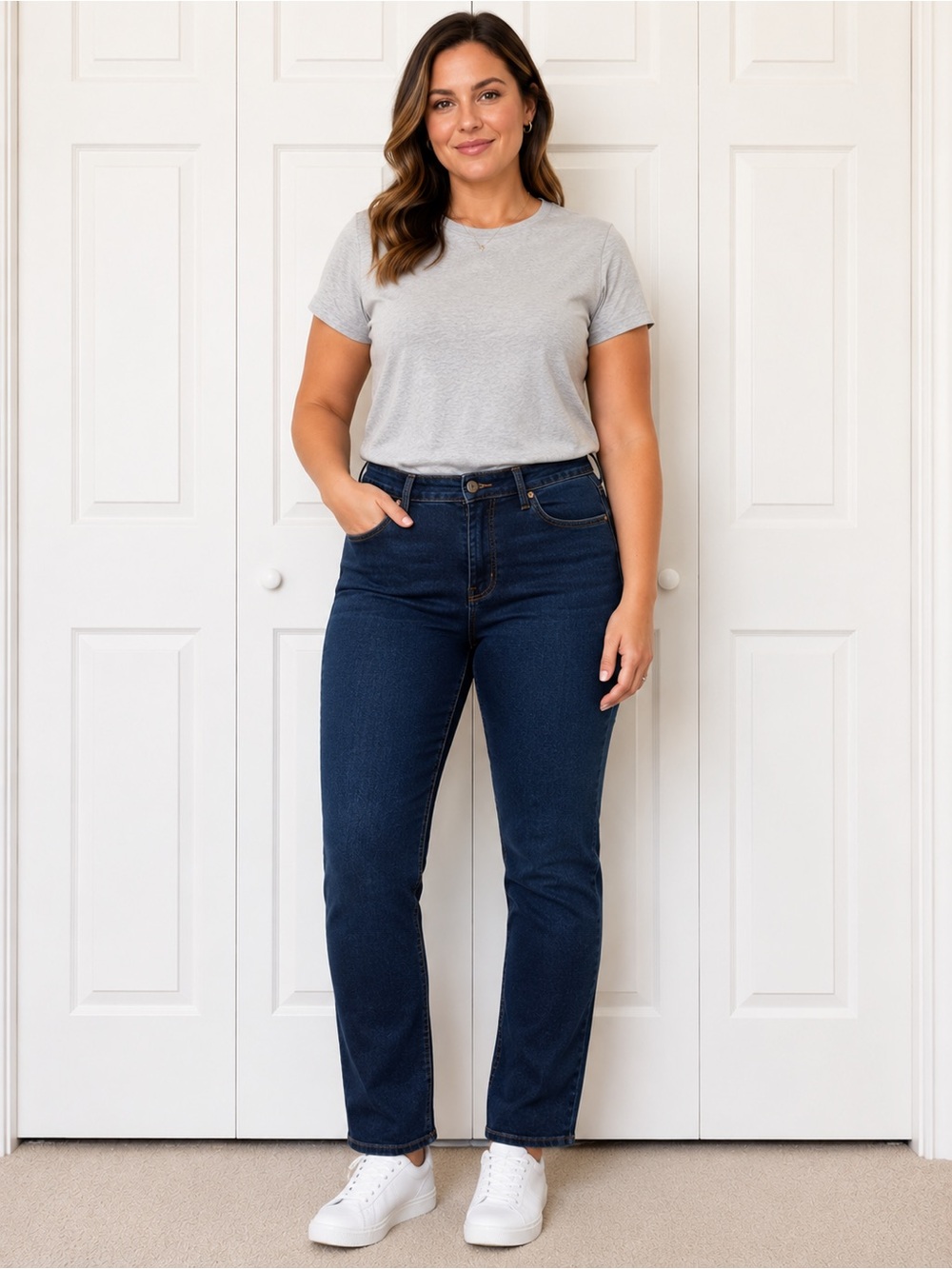 NYDJ Marilyn Straight Lift Tuck Jeans Women’s Size 10 Dark Wash Indigo Denim